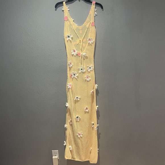 For Love and Lemons Corie Crochet Floral Maxi Dress - Picture 6 of 15